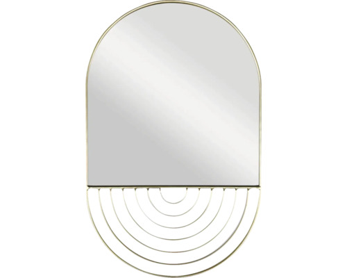 Wandspiegel Metall gold oval 44x28 cm