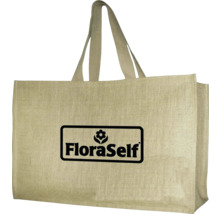 Jute-Einkaufstasche mit FloraSelf Logo