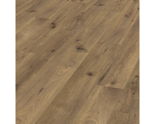 Nahaufnahme von Laminatboden in Holzoptik