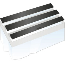 Couvercle d''aquarium avec trois plaques de recouvrement