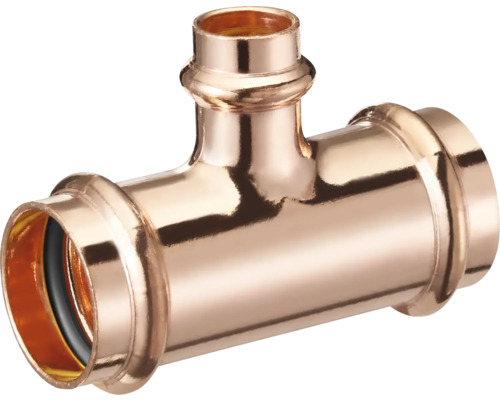 Pressfitting T-Stück aus Kupfer für Sanitär und Heizung