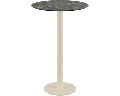 Table haute avec plateau de table rond et pied