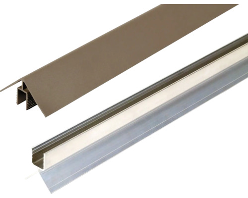 Set d'équerres d'angle Konsta pour profilé de façade Nativo 2 pièces marron foncé 2200 x 50 x 50 mm Set d'équerres d'angle Konsta pour profilé de façade Nativo 2 pièces marron foncé 2200 x 50 x 50 mm