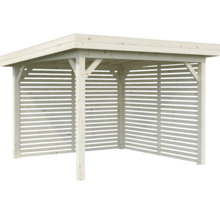 Pavillon de jardin en bois avec parois à lamelles