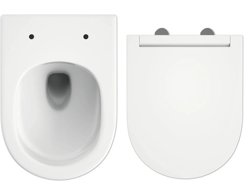 WC suspendu et siège de WC en céramique