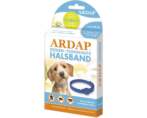 Collier ARDAP contre les tiques et les puces 60 cm pour chiens jusqu'à 10 kg Collier ARDAP contre les tiques et les puces 60 cm pour chiens jusqu'à 10 kg