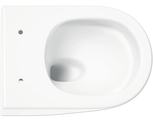 Wand-Tiefspül-WC aus Keramik, Aufsicht