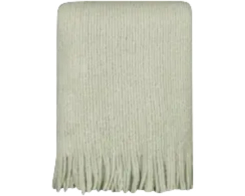 Wohndecke Pulli grün 130x170 cm Decke mit Fransen