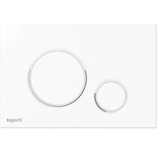 Plaque de commande de WC avec deux boutons ronds