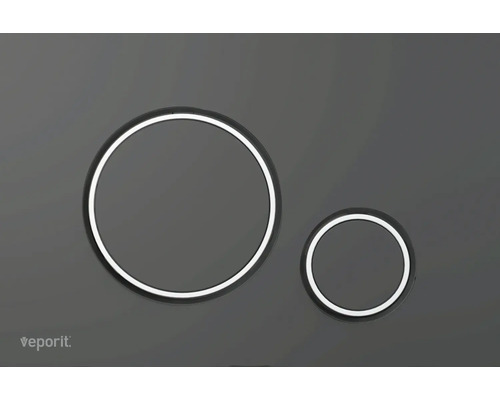 Plaque de commande pour chasse d''eau de toilette avec deux boutons