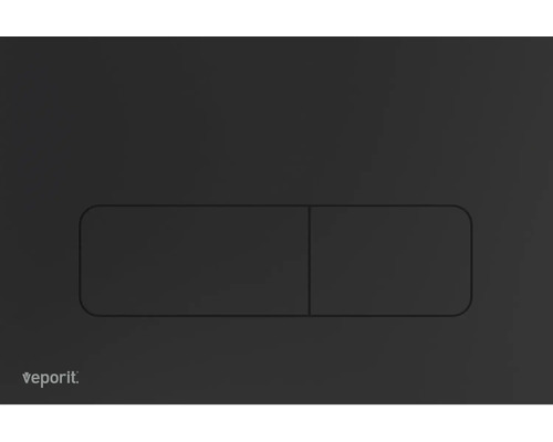 Plaque de commande veporit SOFT plaque noir mat / touche noir mat avec Anti-Fingerprint et antibactérien Plaque de déclenchement Veporit pour WC