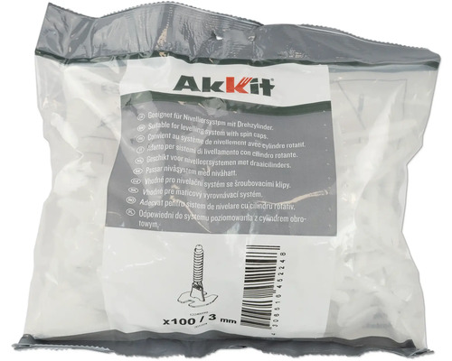 Packung Akkit Nivelliersystem Drehzyinder mit 100 Stück