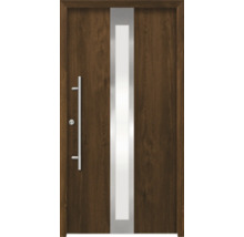 Porte d''entrée avec insert en verre et barre de poignée