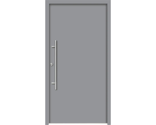 Porte intérieure grise avec poignée de porte