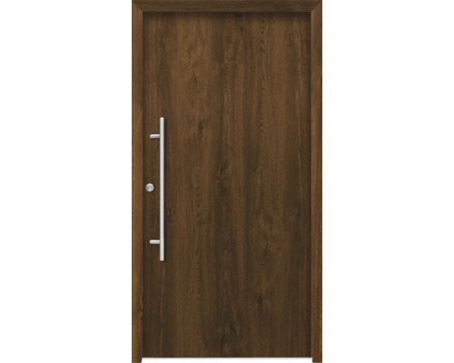 Porte en bois avec poignée et serrure