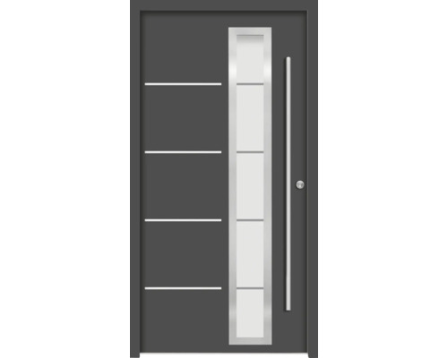 Haustür mit Glaseinsatz und Griff