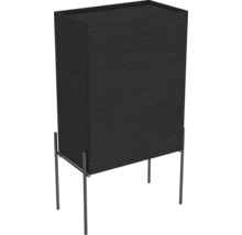 Schwarzer Badezimmerschrank mit Metallbeinen