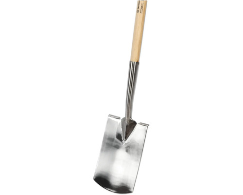 Bêche de jardin avec manche en bois et lame en acier