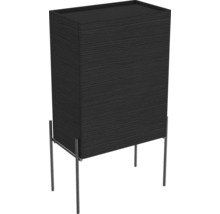 Schwarzer Waschtischunterschrank mit Metallgestell