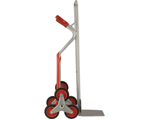 Treppenkarre aus Metall mit sechs Rädern und Griff