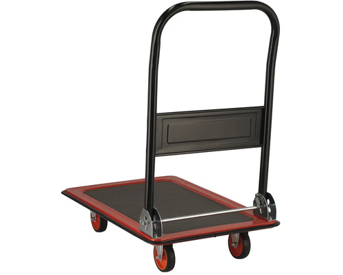 Chariot plateforme avec poignée rabattable pour le transport