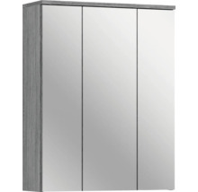 Armoire de toilette avec trois portes et décor en bois