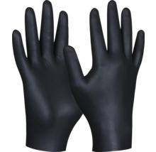 Deux gants jetables noirs