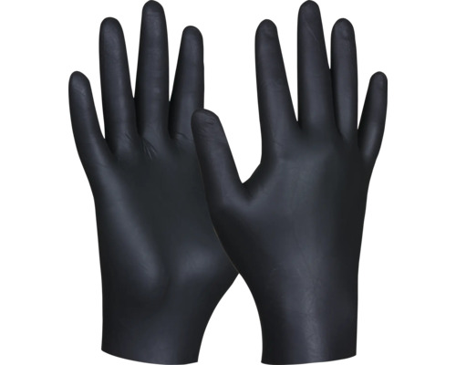 Deux gants de protection noirs en nitrile