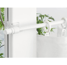 Tringle à rideaux télescopique aura argent 135-225 cm Ø 13 mm