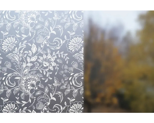 Dekorfolie mit Blumenmuster zur Fensterdekoration