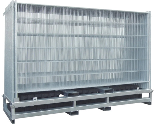 Clôture de chantier métallique sur palette