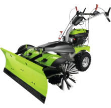 Balayeuse avec lame à neige et brosse rotative