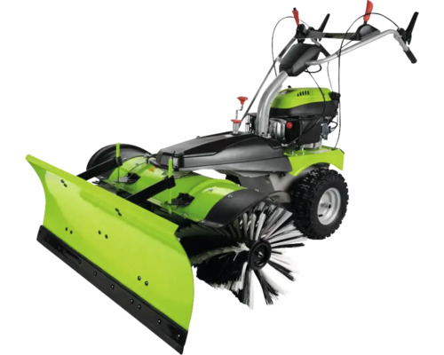 Balayeuse avec lame à neige et brosse rotative