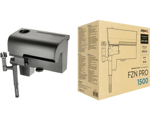 Filtre d''aquarium Aquael FZN Pro 1500 et emballage du produit