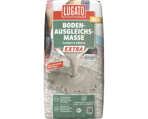 Lugato Bodenausgleich- und Spachtelmasse Fliesst & Fertig Extra 20 kg Lugato Bodenausgleich- und Spachtelmasse Fliesst & Fertig Extra 20 kg