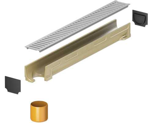 Pièces détachées d''un caniveau de drainage