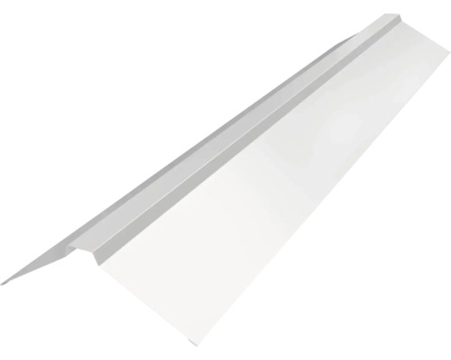 PRECIT Dachfirst gerade H12 Weißaluminium RAL 9006 1000 mm x 187 mm x 0,4 mm Dachwinkelprofil aus Metall