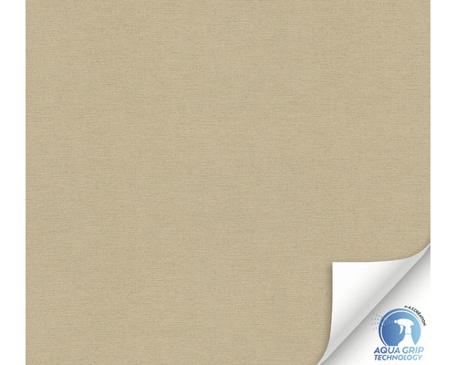 Papier peint intissé préencollé 78575-4 Designdrop uni marron Papier peint textile beige avec label Aqua Grip Technology