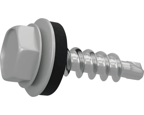 Blechschraube Innensechskantschraube Sechskant 4,8 x 20 mm silber 50 Stück Bohrschraube mit Dichtungsscheibe