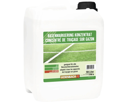 Concentré de marquage pour gazon HORNBACH blanc 10 l Concentré de marquage pour gazon en bidon de 10 litres pour automates de marquage humide