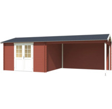 Geräumiges Gartenhaus mit Carport und Doppeltür