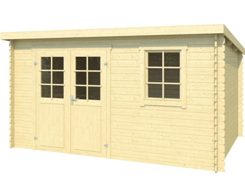 Abri de jardin en bois avec double porte et fenêtre