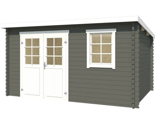 Holzgartenhaus mit Doppeltür und Fenster