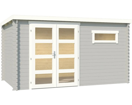 Gartenhaus aus Holz mit Fenstertür und Fenster