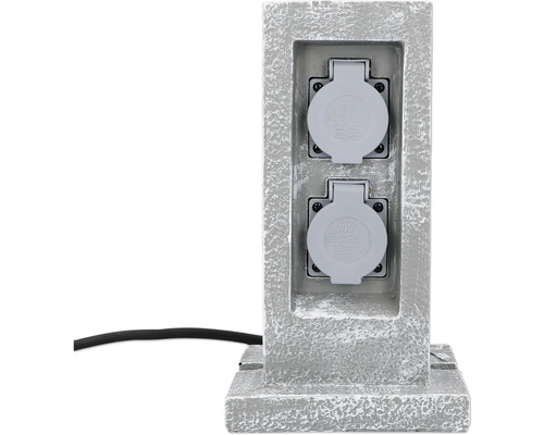 Steckdosensäule mit zwei Steckdosen für den Außenbereich