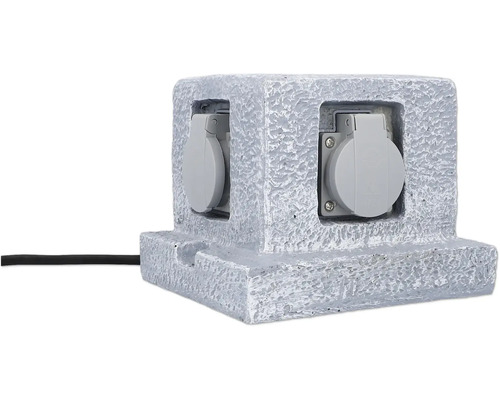 Doppelsteckdose aus Stein für den Außenbereich