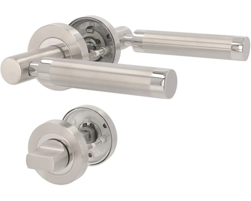 Edelstahl Türdrückergarnitur mit Drehknopf