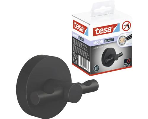 Patère Tesa Moon Black avec emballage