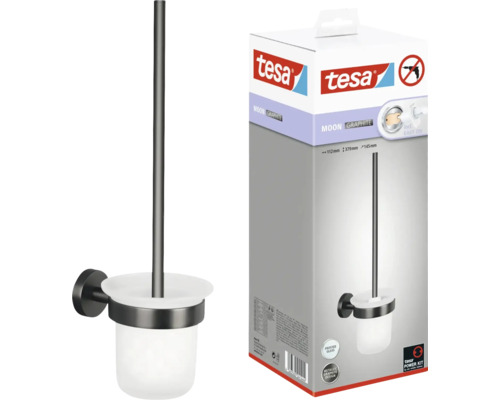 Tesa Moon Graphit WC-Bürstengarnitur mit Verpackung
