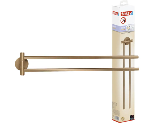 Tesa Moon Handtuchhalter zur Wandmontage mit zwei Stangen und Verpackung